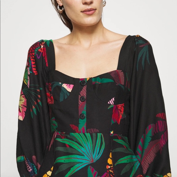 FARM RIO JUNGLE COLORS MINI DRESS - Picture 4 of 15